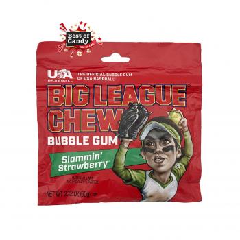 Big League Chew Bubble Gum Slammin Strawberry 60g