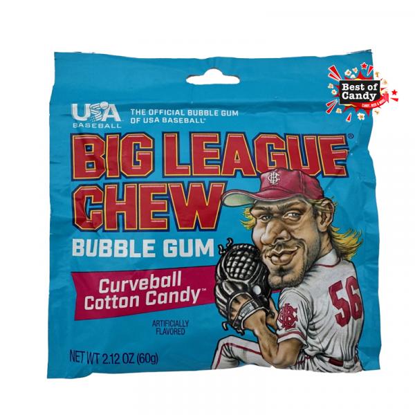Big League Chew Bubble Gum Curveball Cotton Candy 60g