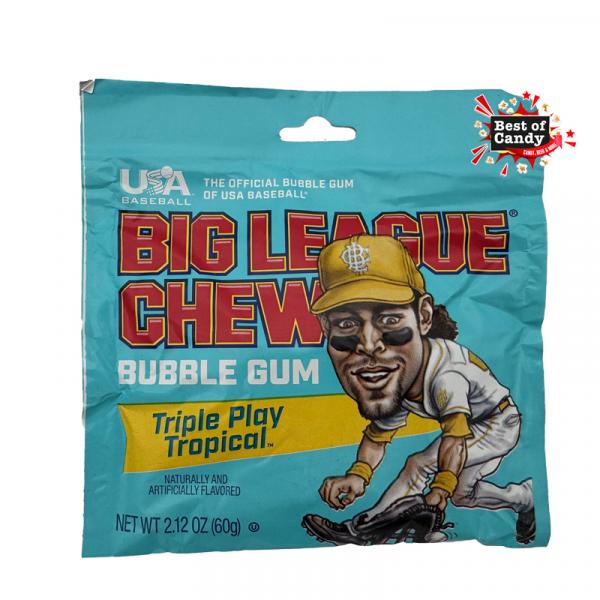 Big League Chew Bubble Gum Triple Play Tropical 60g