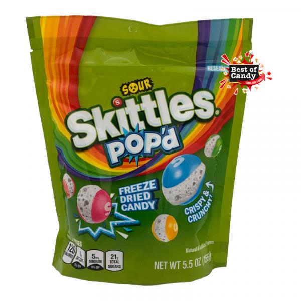 Skittles Popd Sours Freeze Dried Candy 155g
